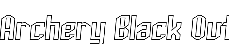 Archery Black Outline Italic Yazı tipi ücretsiz indir